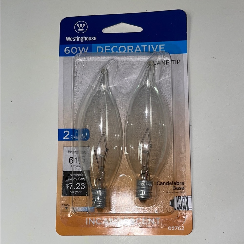 Westinghouse 60W Decorative Flame Tip Bulbs